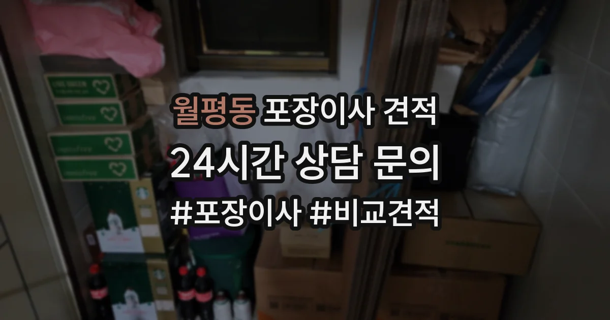 월평동 포장이사 견적