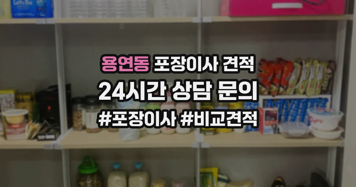 용연동 포장이사 견적