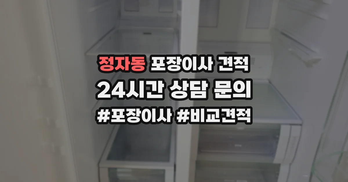 정자동 포장이사 견적