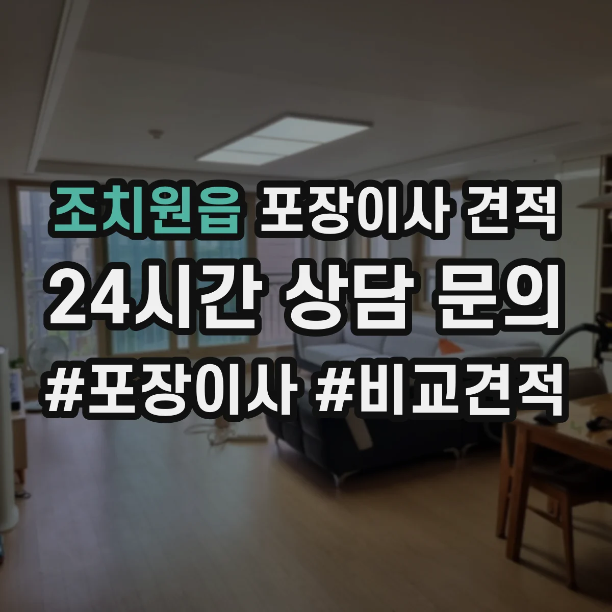조치원읍 포장이사 견적 옵션 추가 시 실제 요금 구성 살펴보기