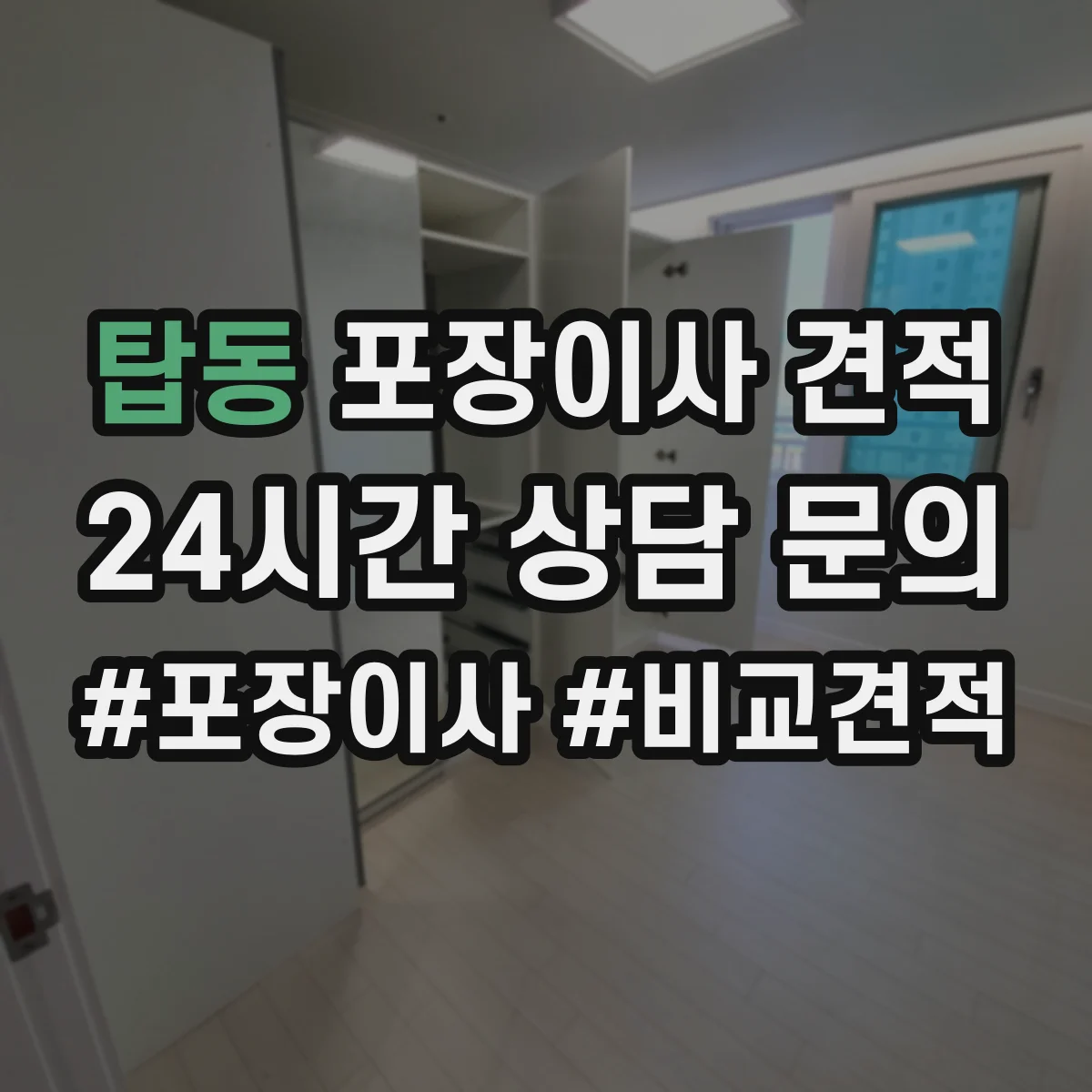 탑동 포장이사 견적