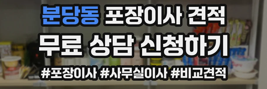 분당동 포장이사 견적