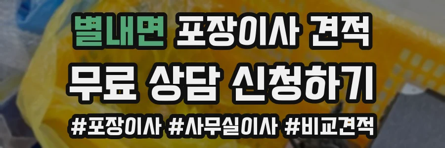 별내면 포장이사 견적