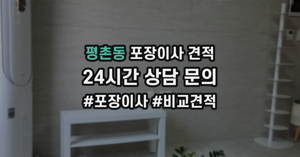평촌동 포장이사 견적