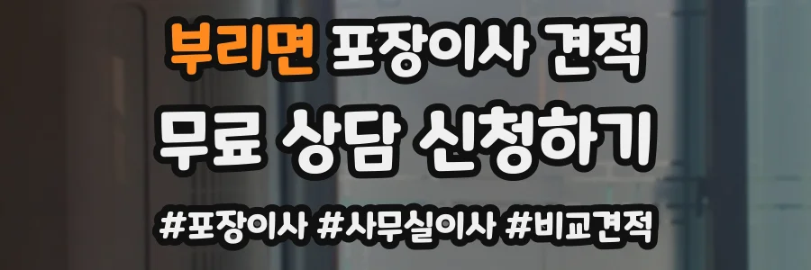 부리면 포장이사 견적