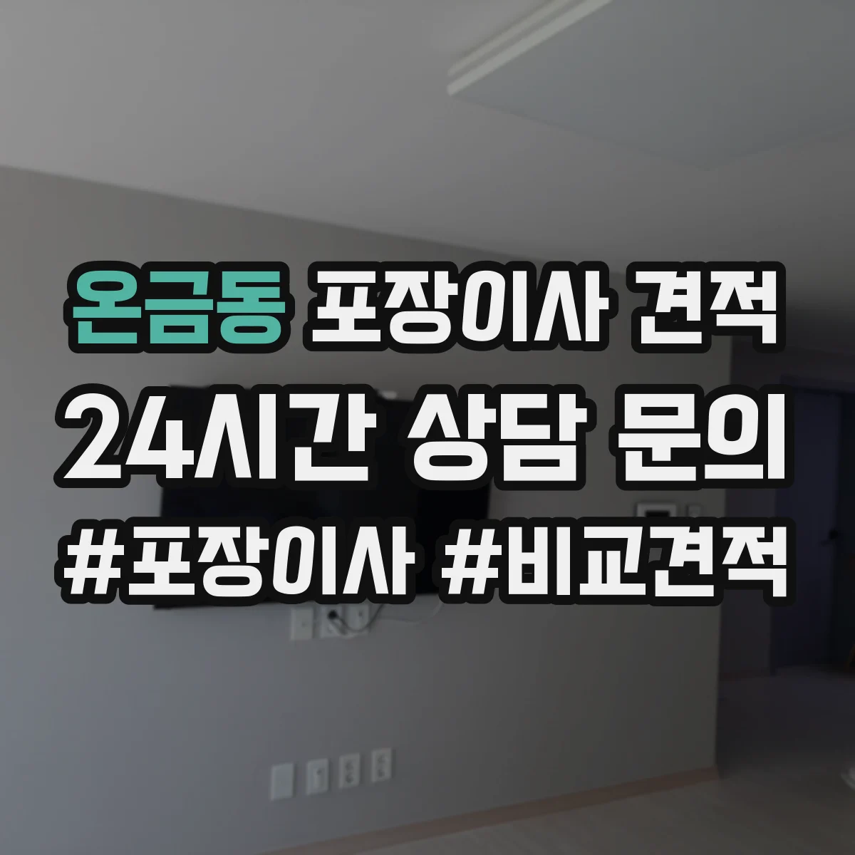 온금동 포장이사 견적 소형짐·생활용품 포장범위 견적 비교