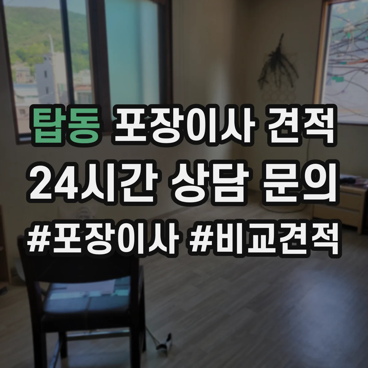 탑동 포장이사 견적