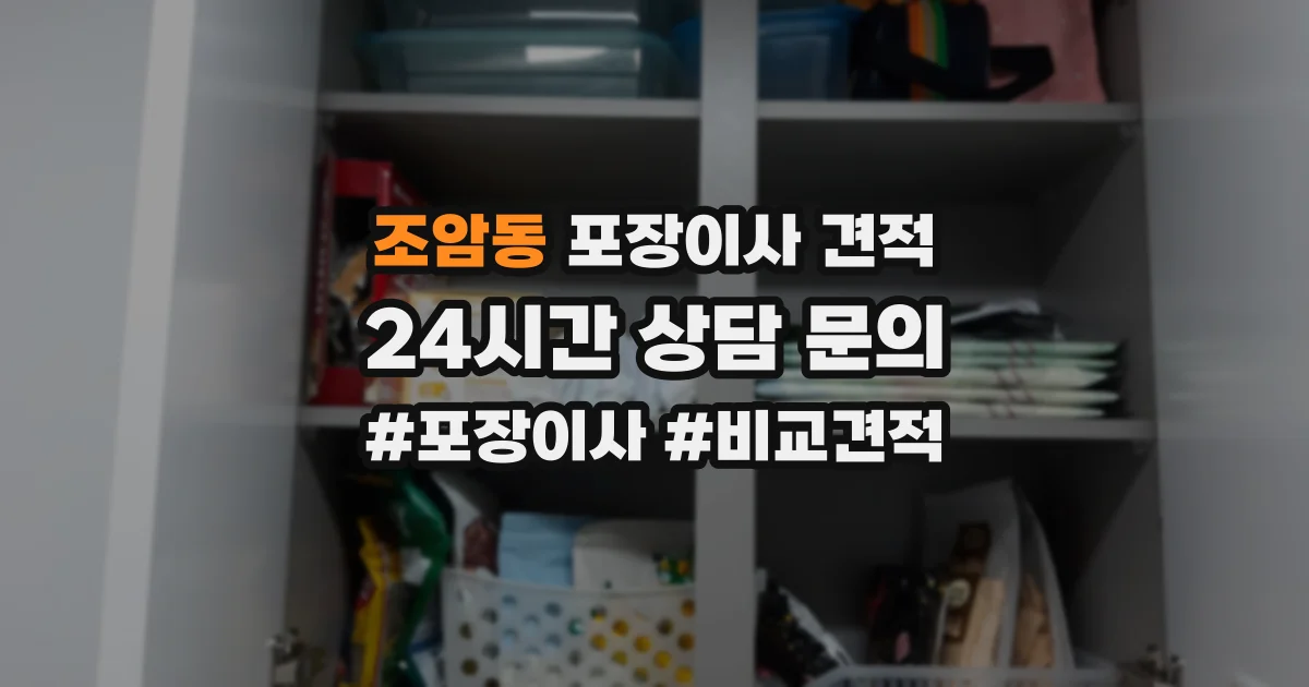 조암동 포장이사 견적