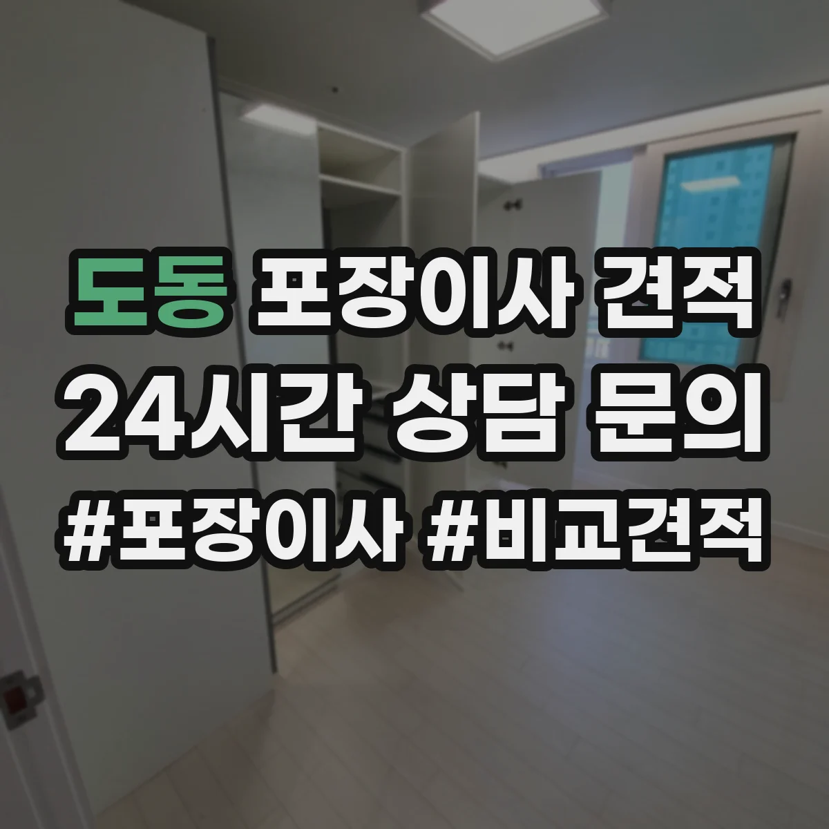 도동 포장이사 견적