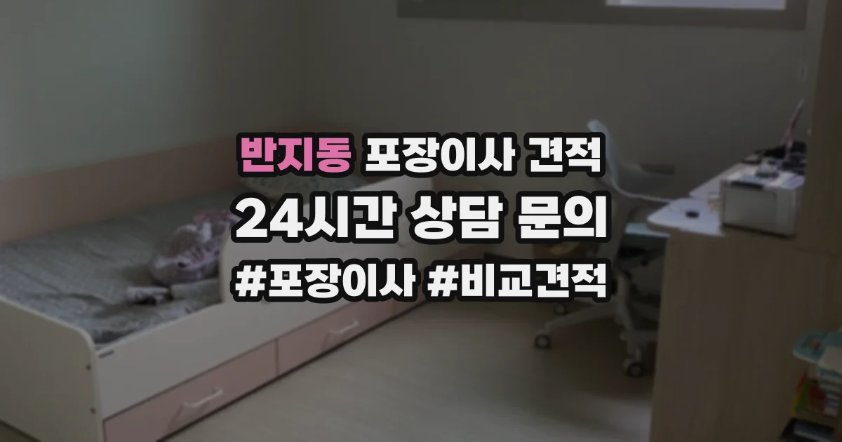 반지동 포장이사 견적