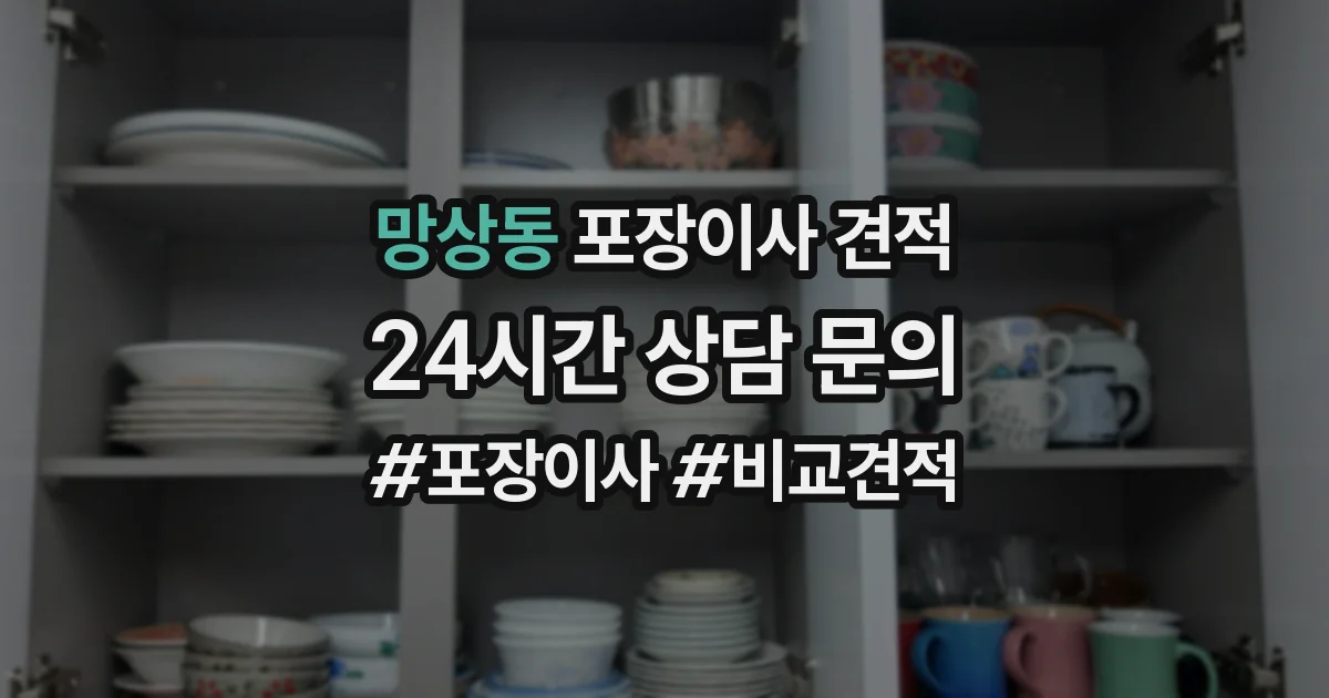 망상동 포장이사 견적