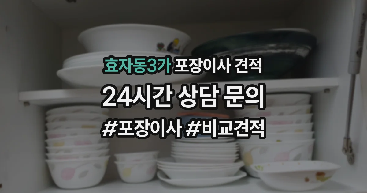 효자동3가 포장이사 견적