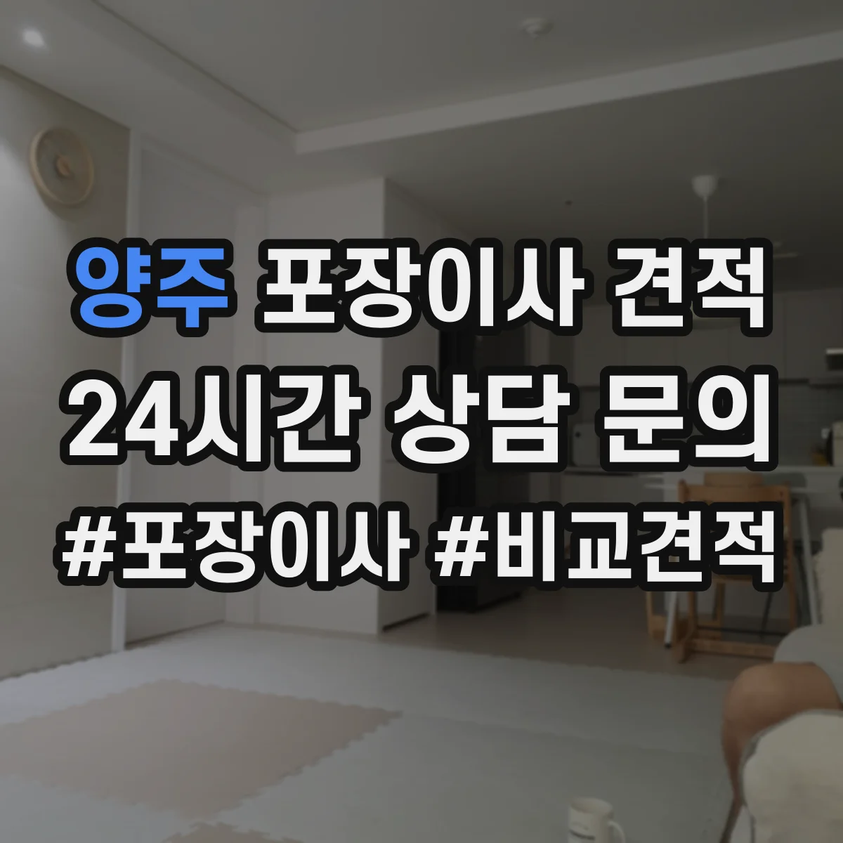 양주 포장이사 견적 전체 포장과 부분 포장 시간·인력 차이로 보는 가격