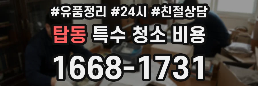 탑동 특수 청소 비용