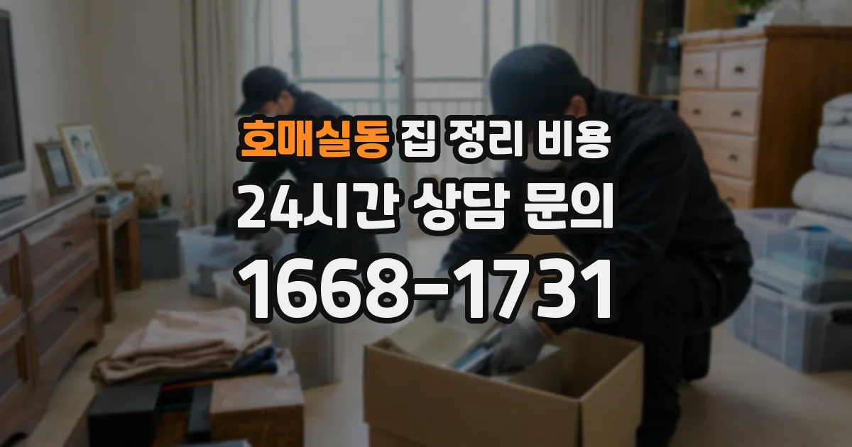 호매실동 집 정리 비용