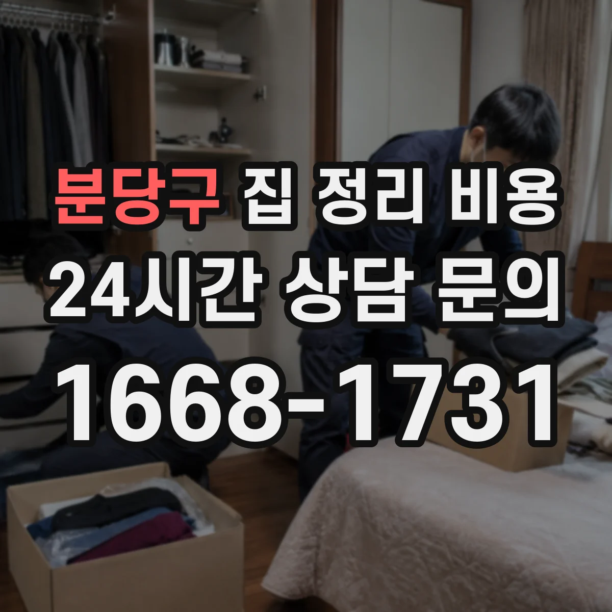 분당구 집 정리 비용