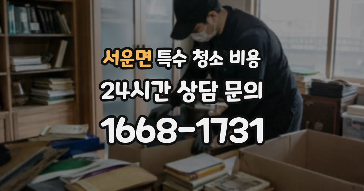 서운면 특수 청소 비용