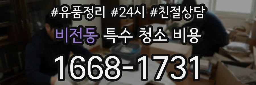 비전동 특수 청소 비용