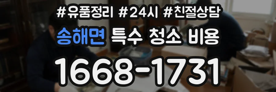 송해면 특수 청소 비용
