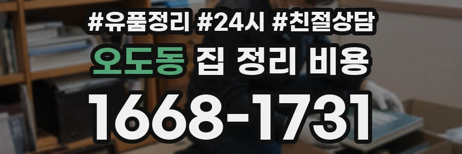 오도동 집 정리 비용