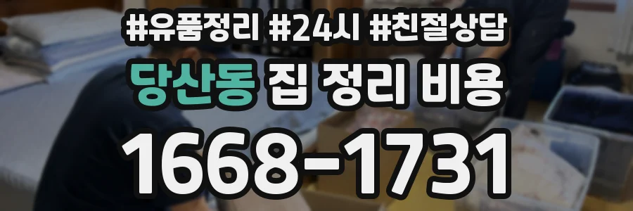 당산동 집 정리 비용