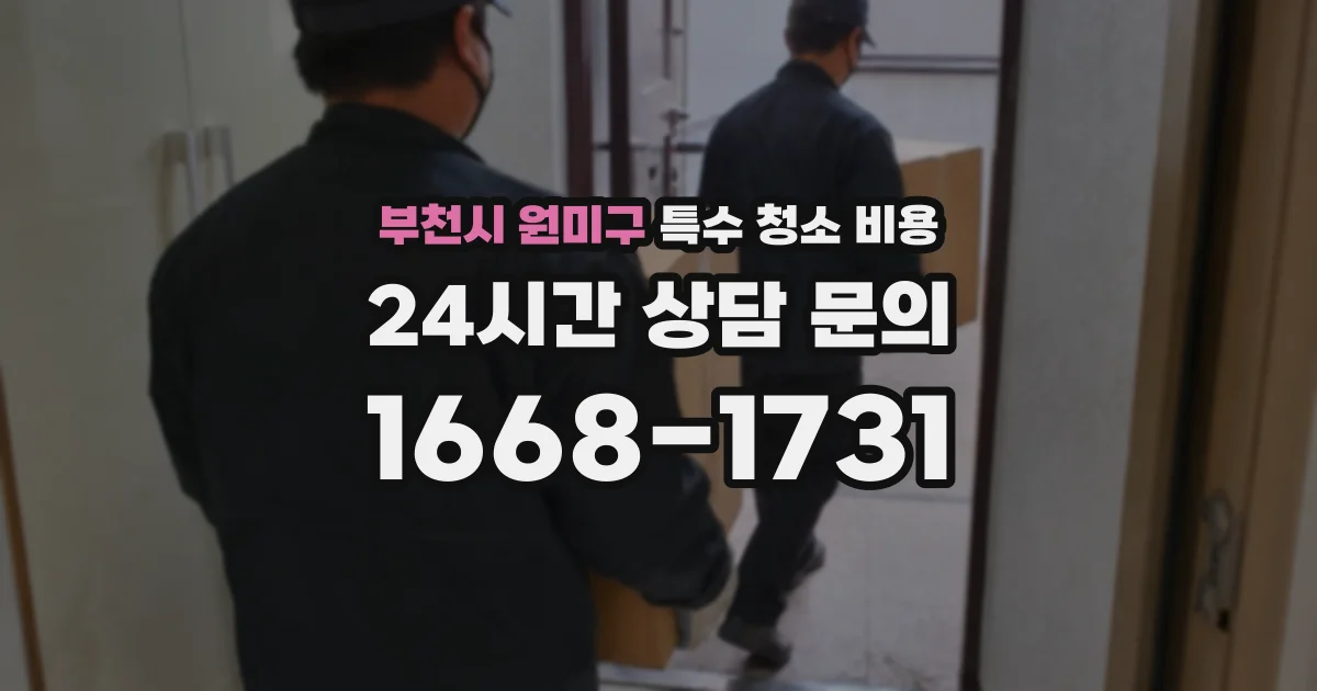 부천시 원미구 특수 청소 비용
