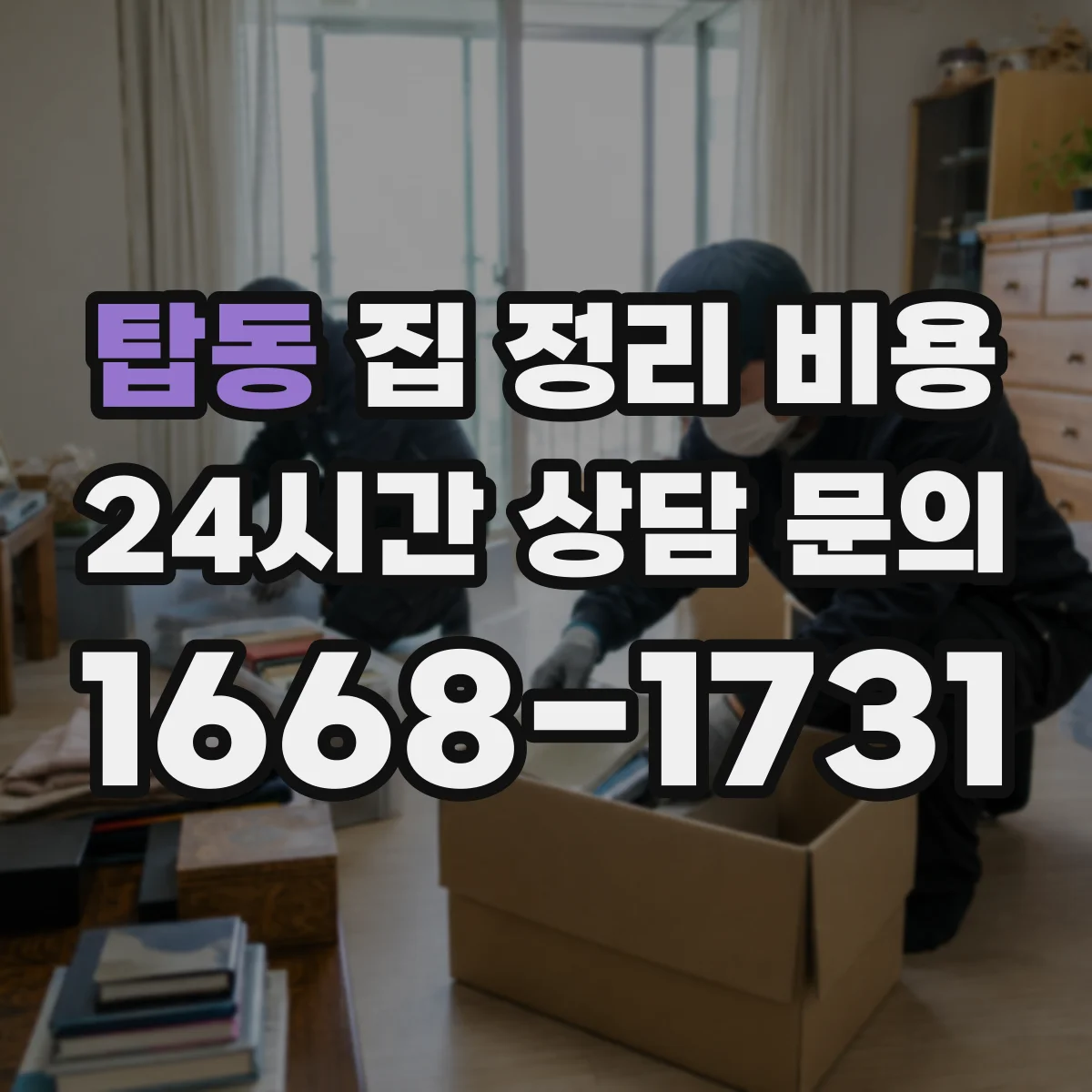 탑동 집 정리 비용