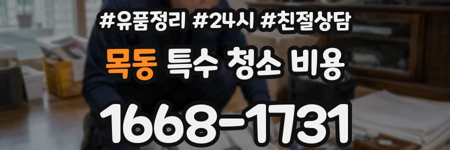 목동 특수 청소 비용