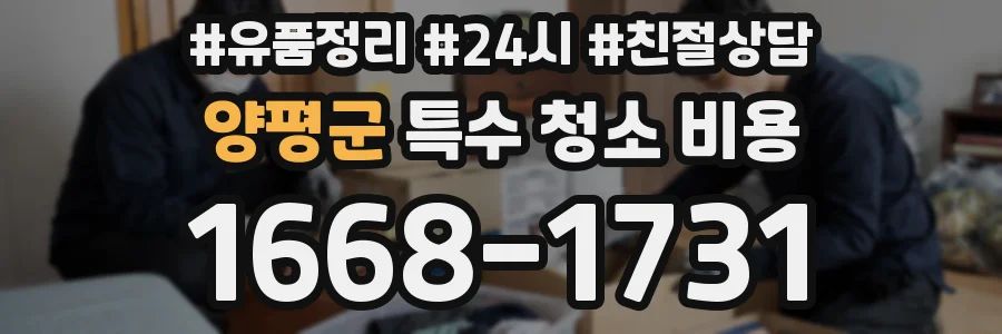 양평군 특수 청소 비용