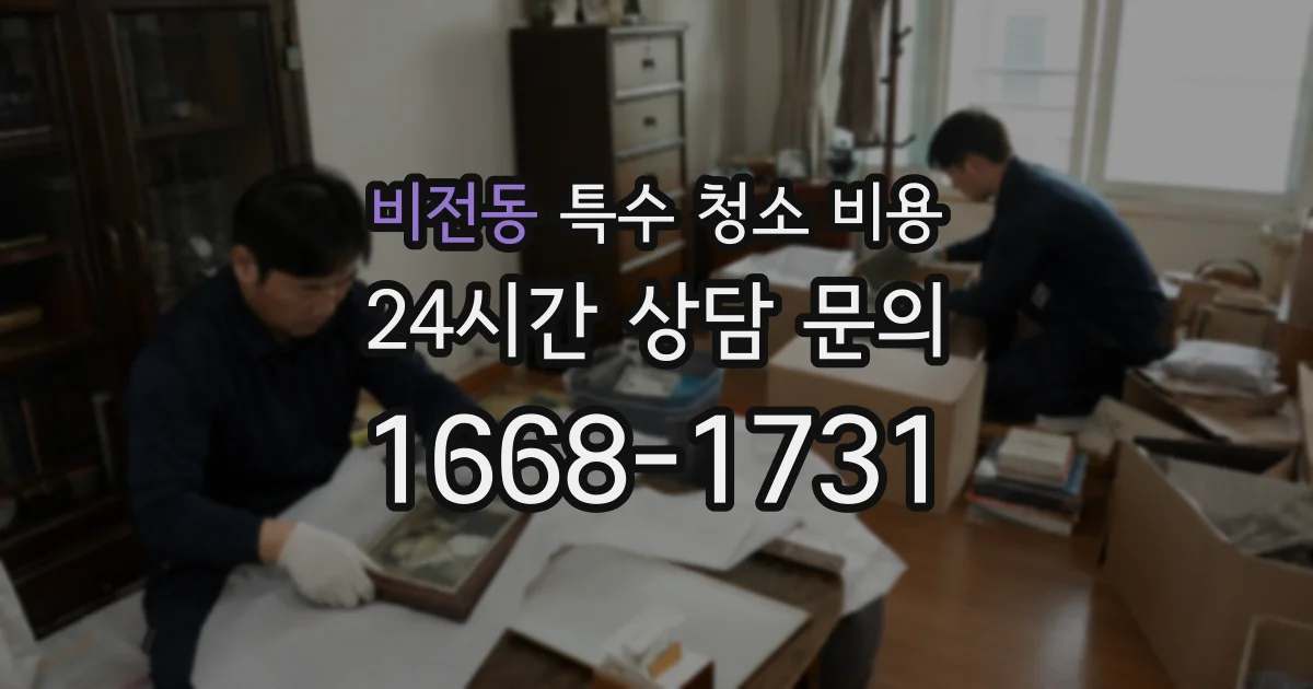비전동 특수 청소 비용