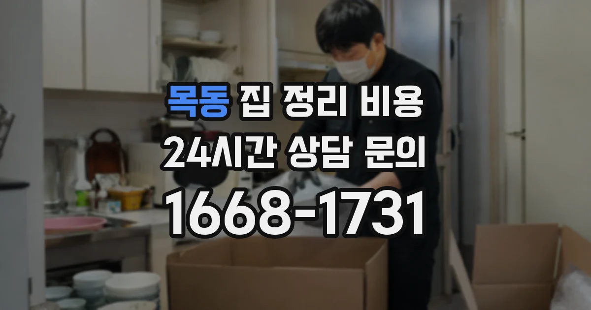 목동 집 정리 비용