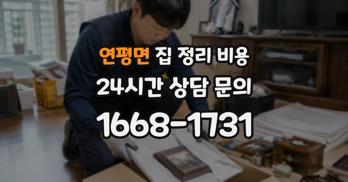 연평면 집 정리 비용