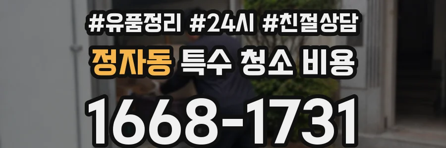 정자동 특수 청소 비용