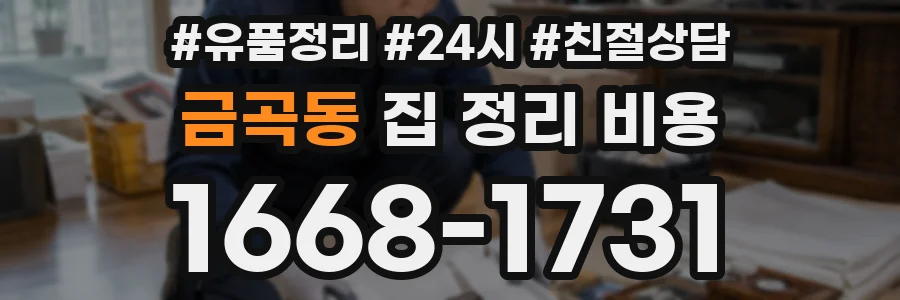 금곡동 집 정리 비용