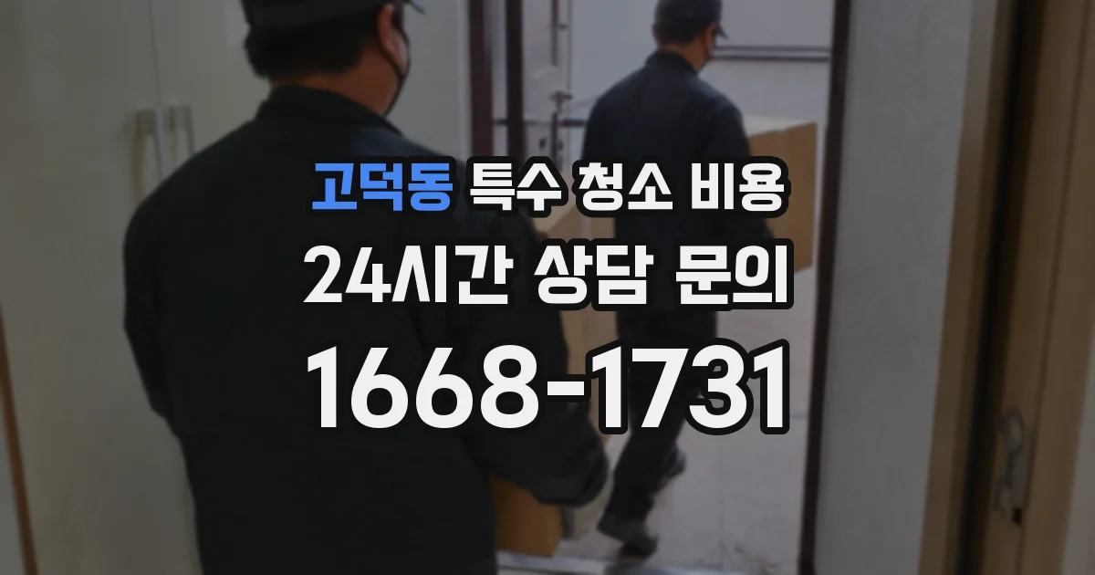 고덕동 특수 청소 비용