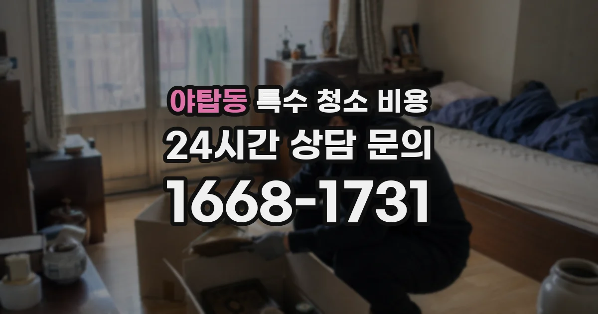 야탑동 특수 청소 비용