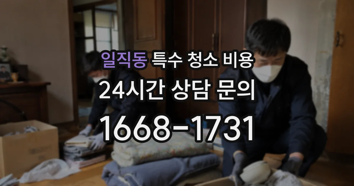일직동 특수 청소 비용