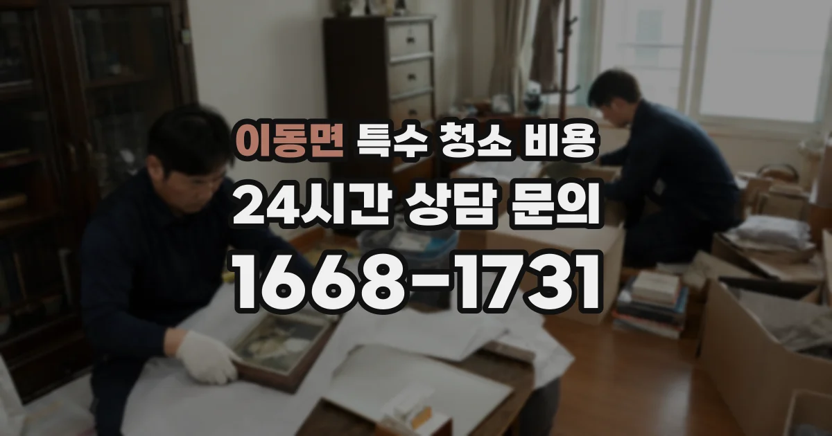 이동면 특수 청소 비용