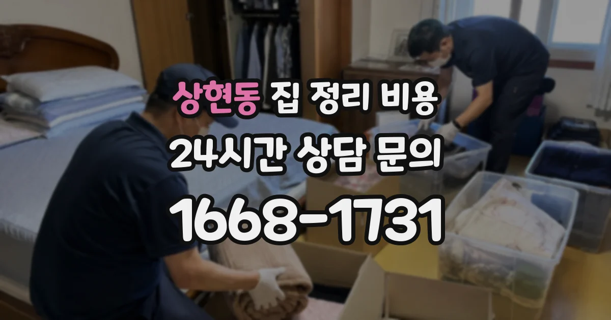 상현동 집 정리 비용