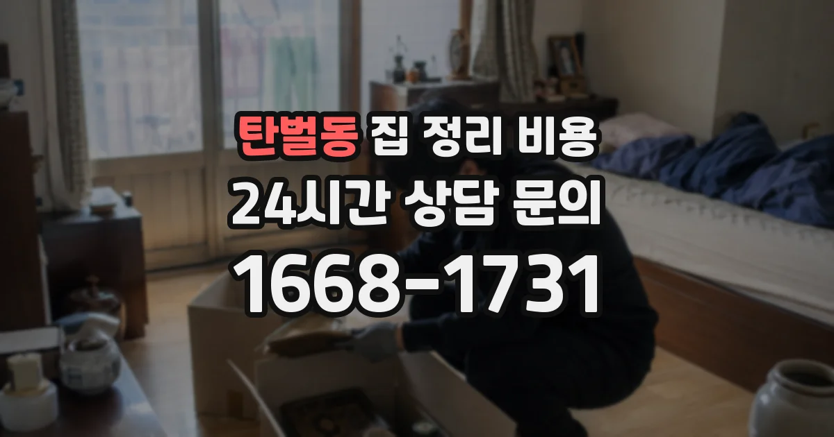 탄벌동 집 정리 비용