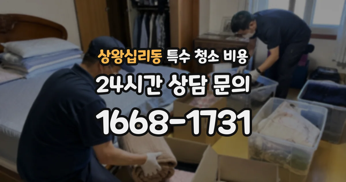 상왕십리동 특수 청소 비용