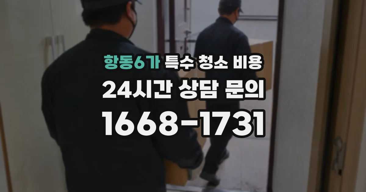 항동6가 특수 청소 비용