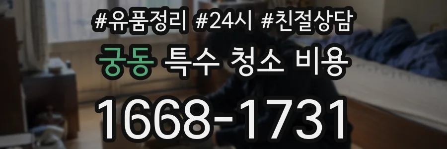 궁동 특수 청소 비용