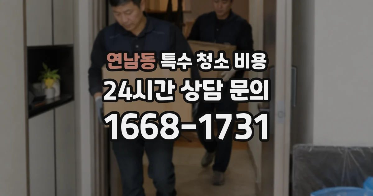 연남동 특수 청소 비용