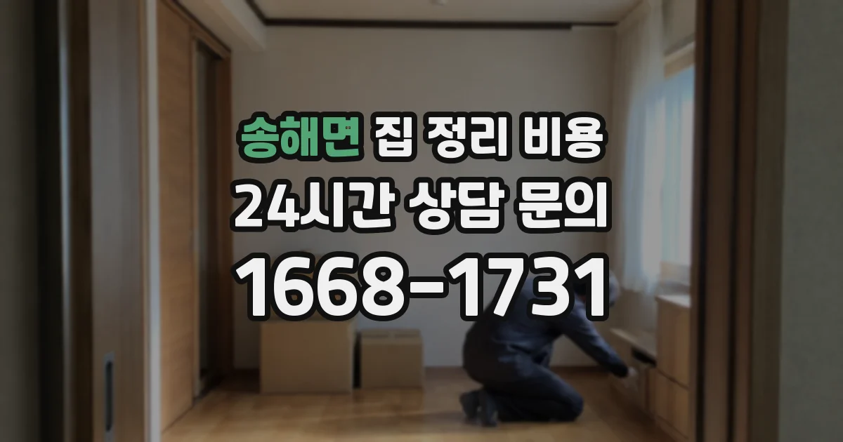 송해면 집 정리 비용