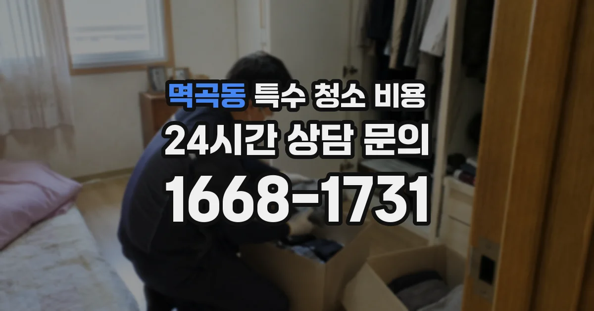 멱곡동 특수 청소 비용
