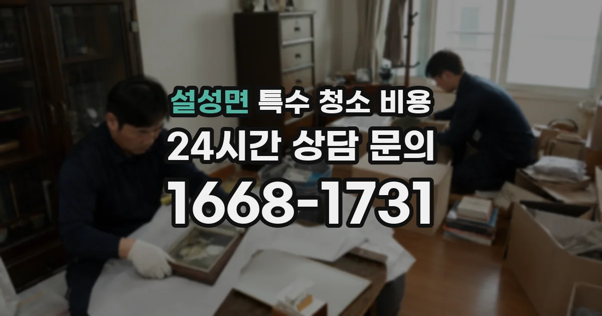 설성면 특수 청소 비용