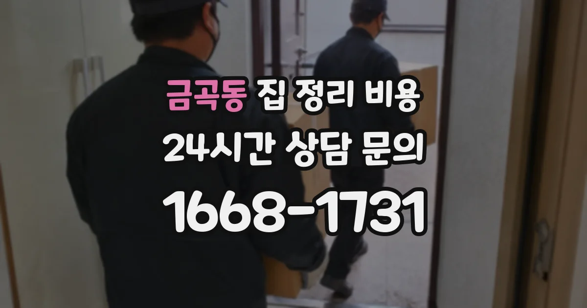 금곡동 집 정리 비용