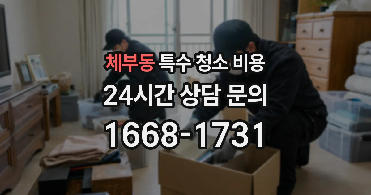 체부동 특수 청소 비용
