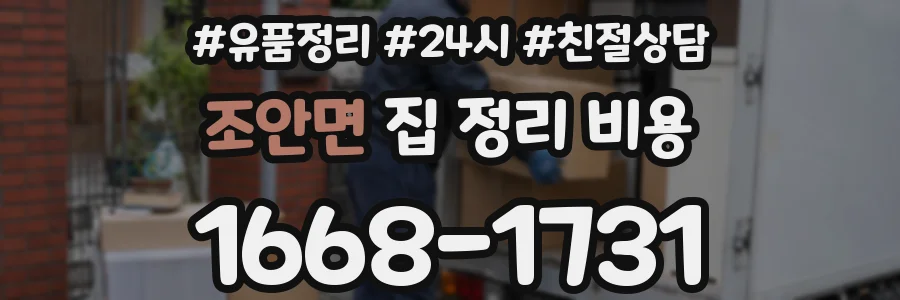 조안면 집 정리 비용